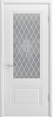 Дверь межконатная остекленная Аккорд Грейс В1 Эмаль белая ширина 600мм